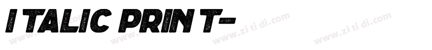 Italic Print字体转换